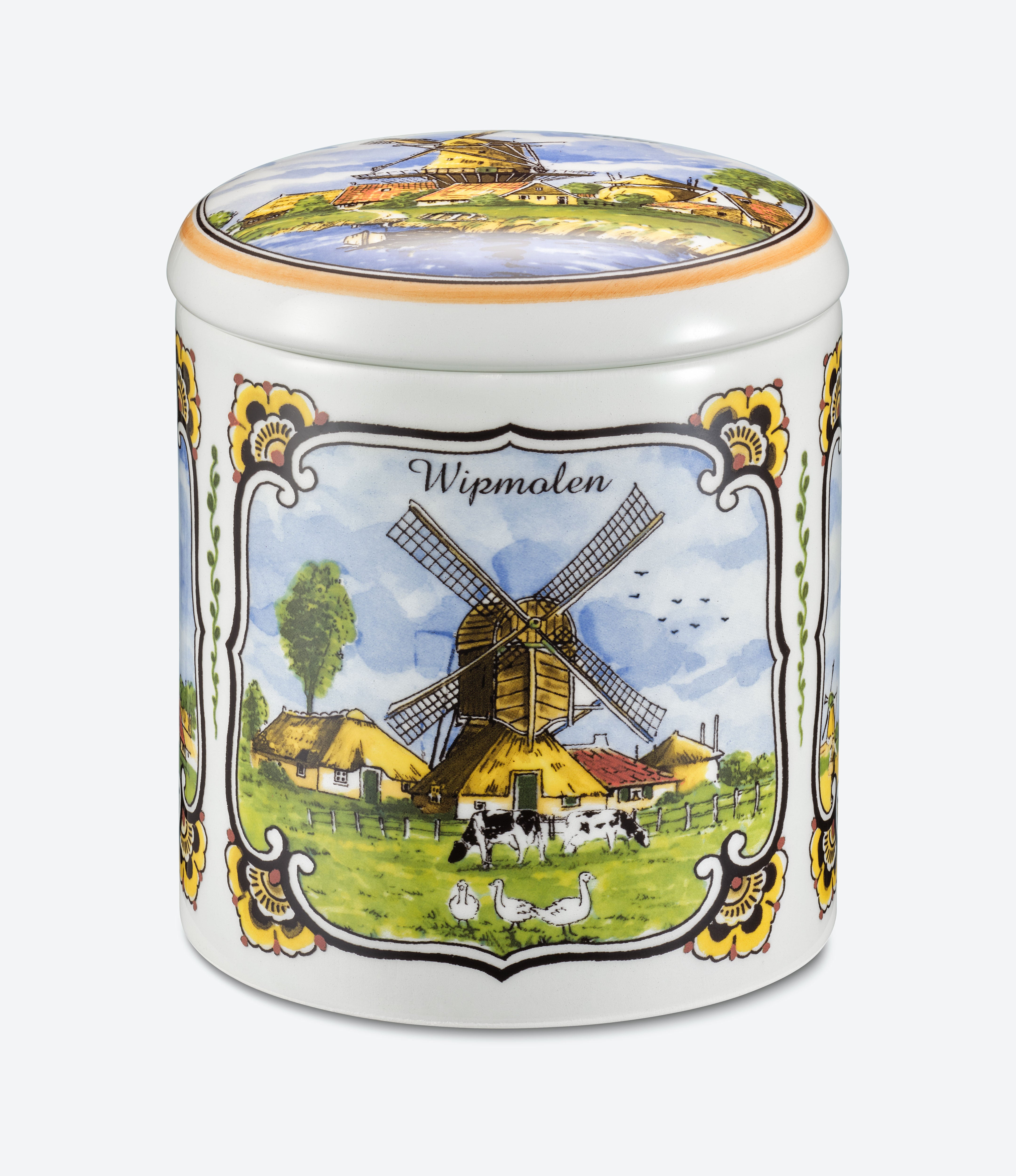 Pottery Jar 'Windmill' - 1 jar with 10 pc - Hans Egstorf