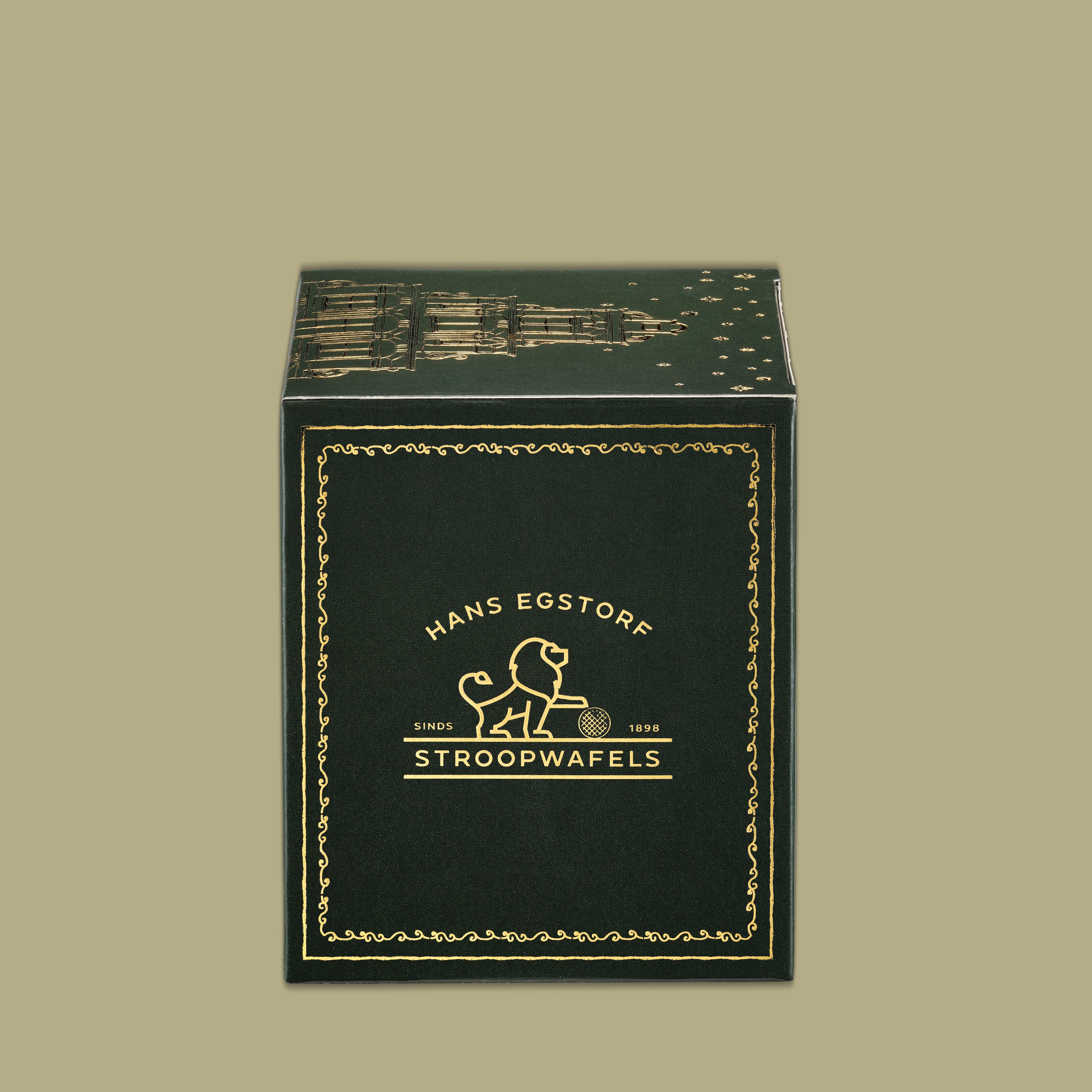 The Original Amsterdam Stroopwafel Green Colour Box - 10 pc - Hans Egstorf