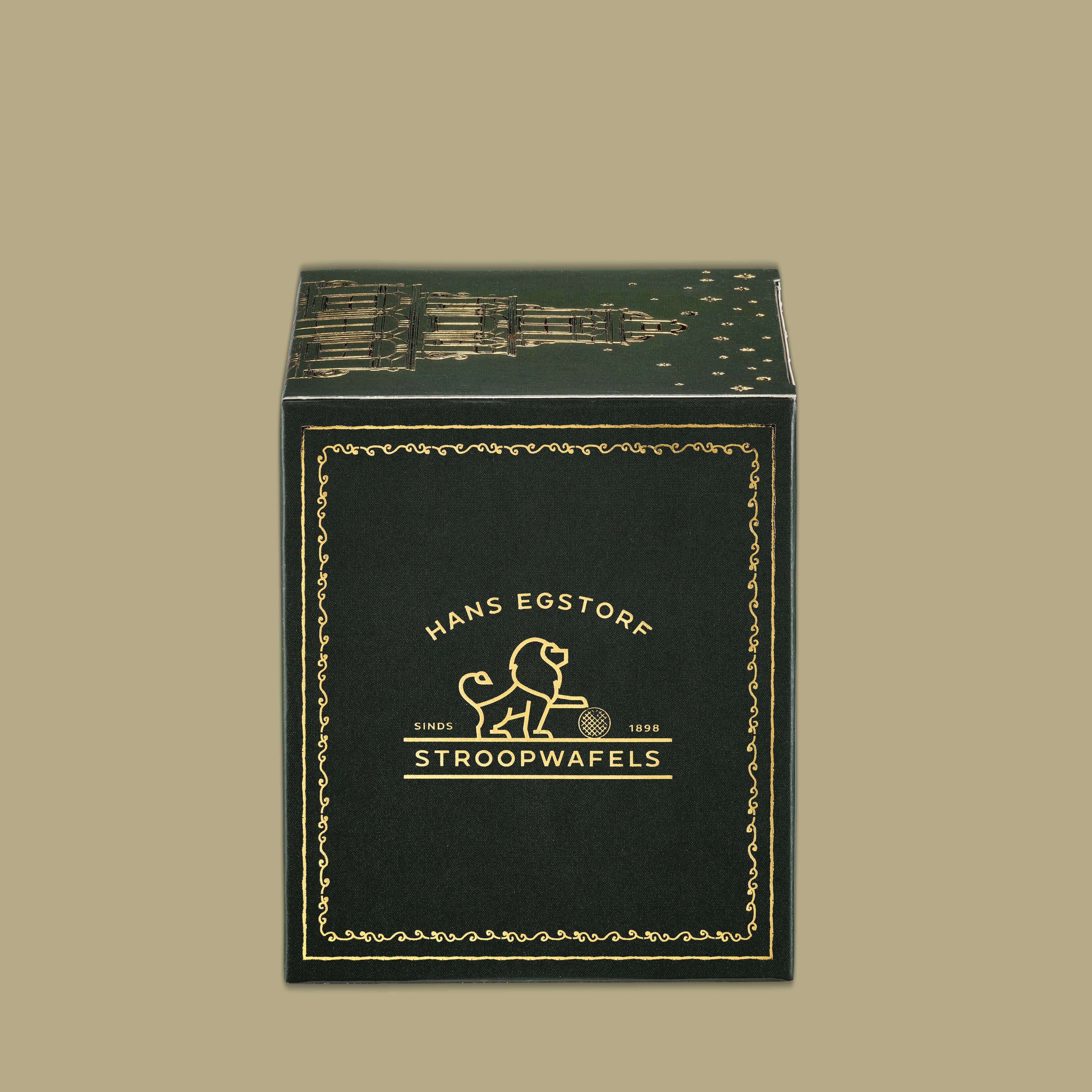 The Original Amsterdam Stroopwafel Green Colour Box - 10 pc - Hans Egstorf