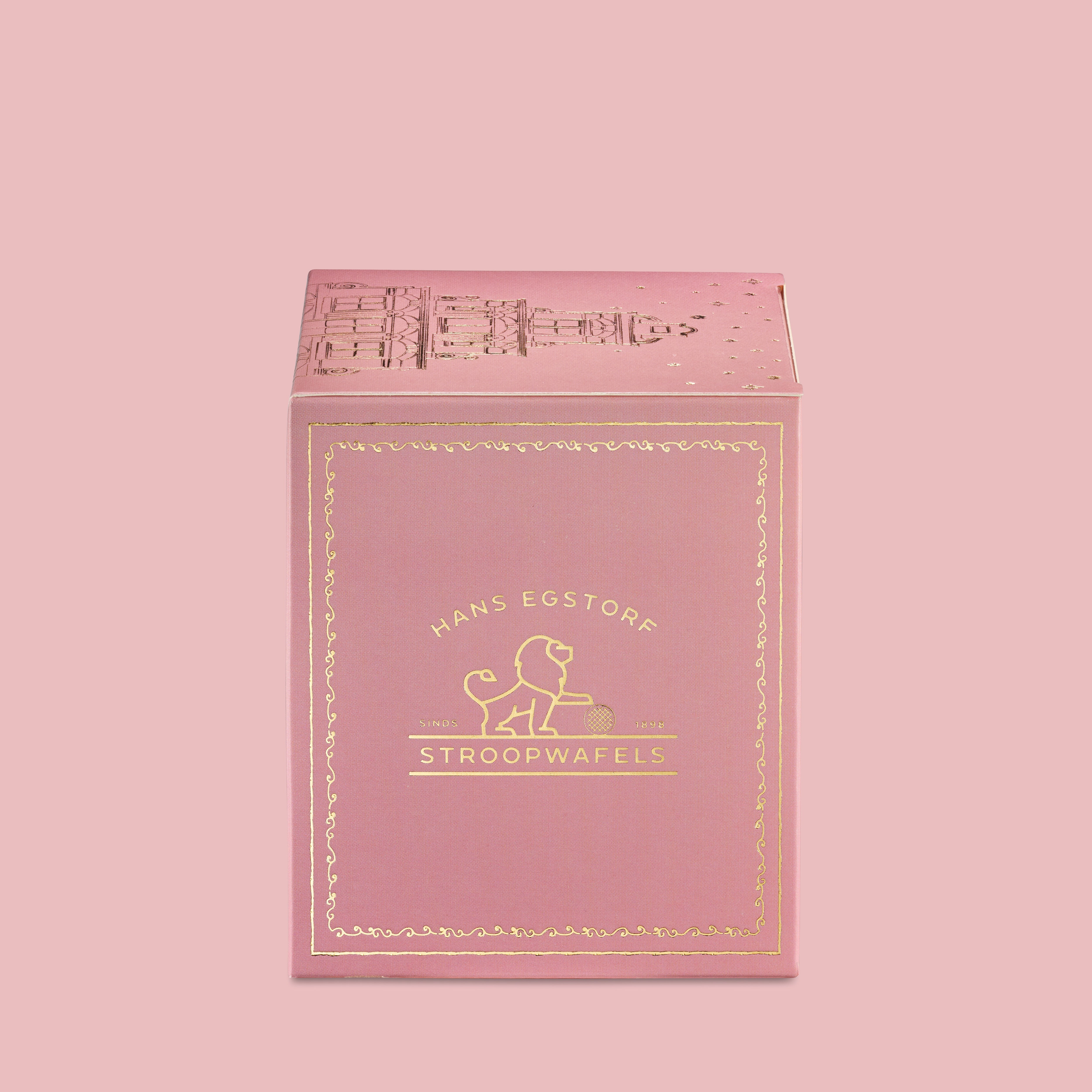 The Original Amsterdam Stroopwafel Pink Colour Box - 1 Box With 10 pc - Hans Egstorf