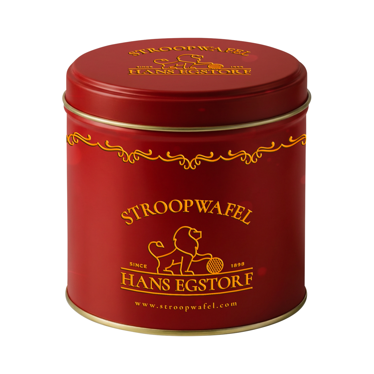 Personalised stroopwafel can - Red