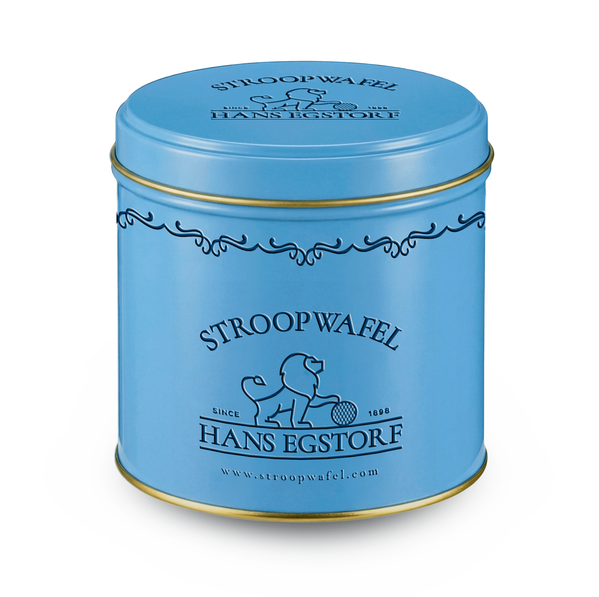 Classic Stroopwafel Light Blue Can - 10 pc - Hans Egstorf