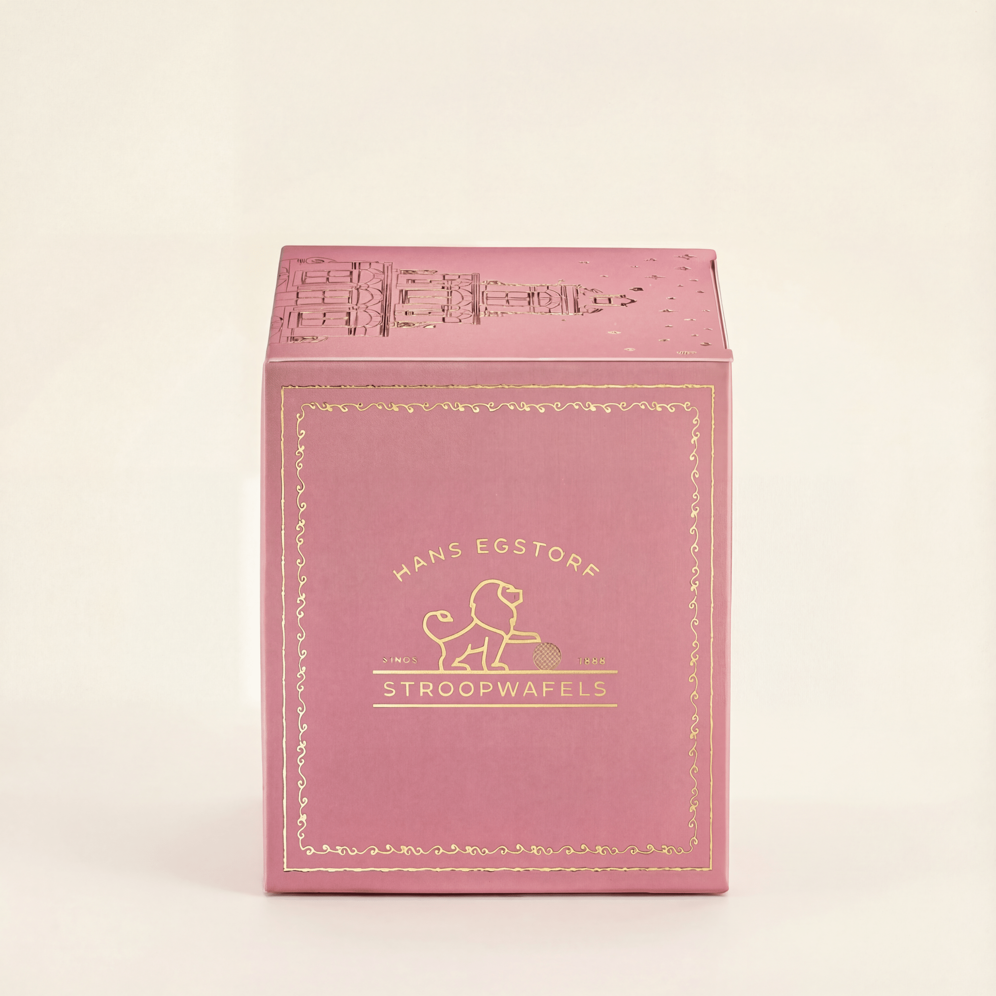 Classic Stroopwafel Pink Colour Box - 1 Box With 10 pc - Hans Egstorf