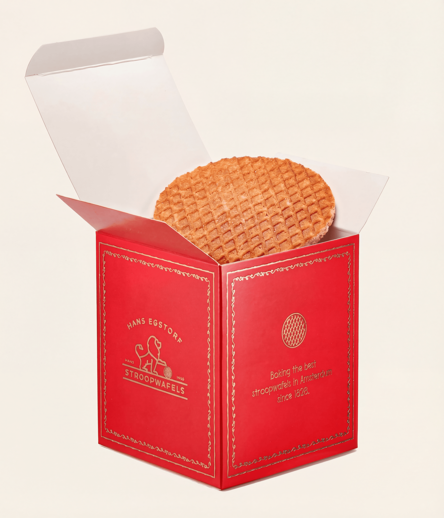 Classic Stroopwafel Red Colour Box - 1 Box With 10 pc - Hans Egstorf