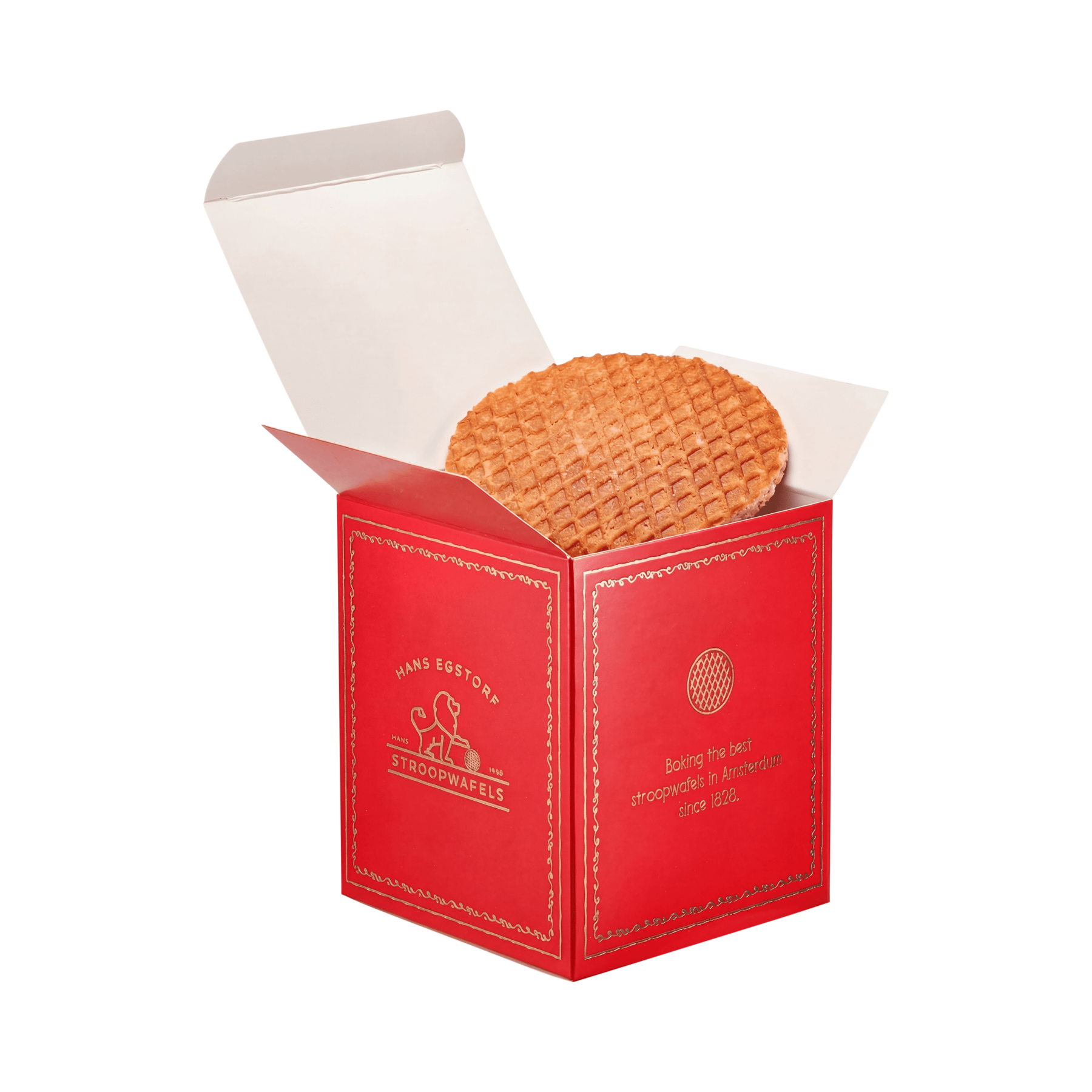Classic Stroopwafel Red Colour Box - 1 Box With 10 pc