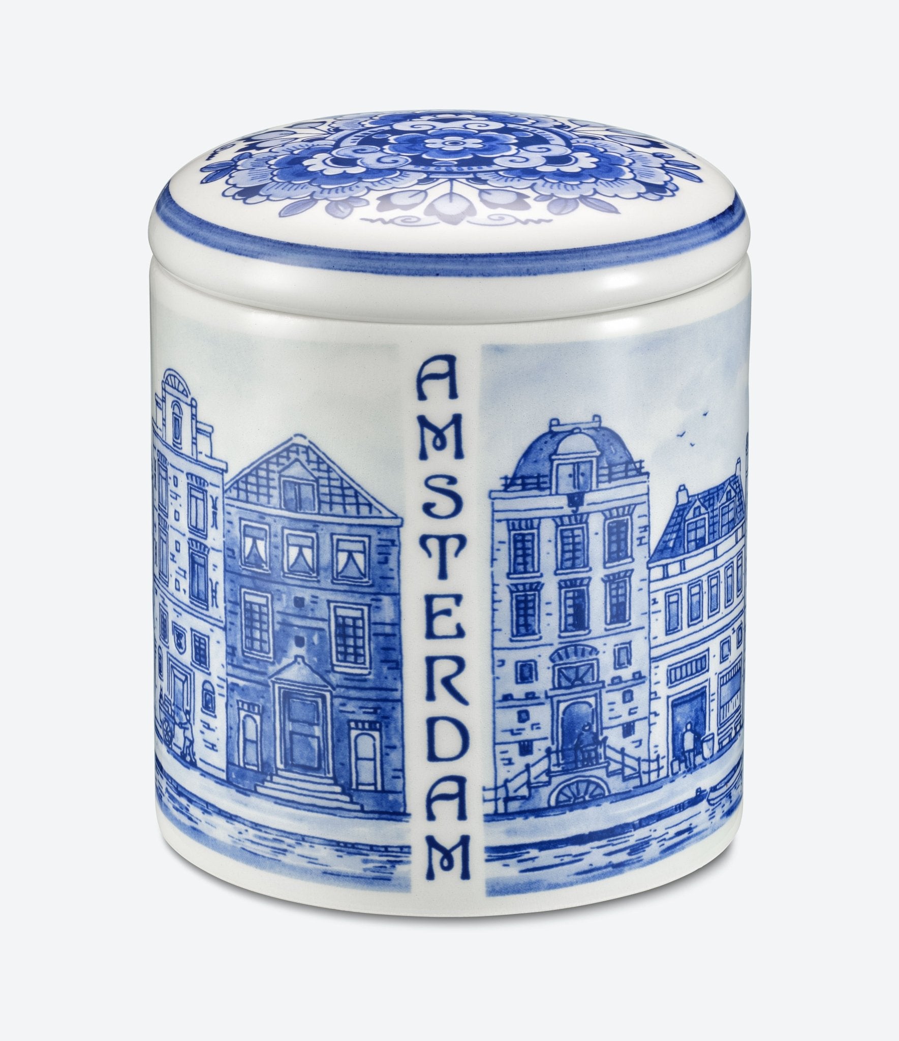 Delft Blue Jar 'Amsterdam' - 1 jar with 10 pc - Hans Egstorf