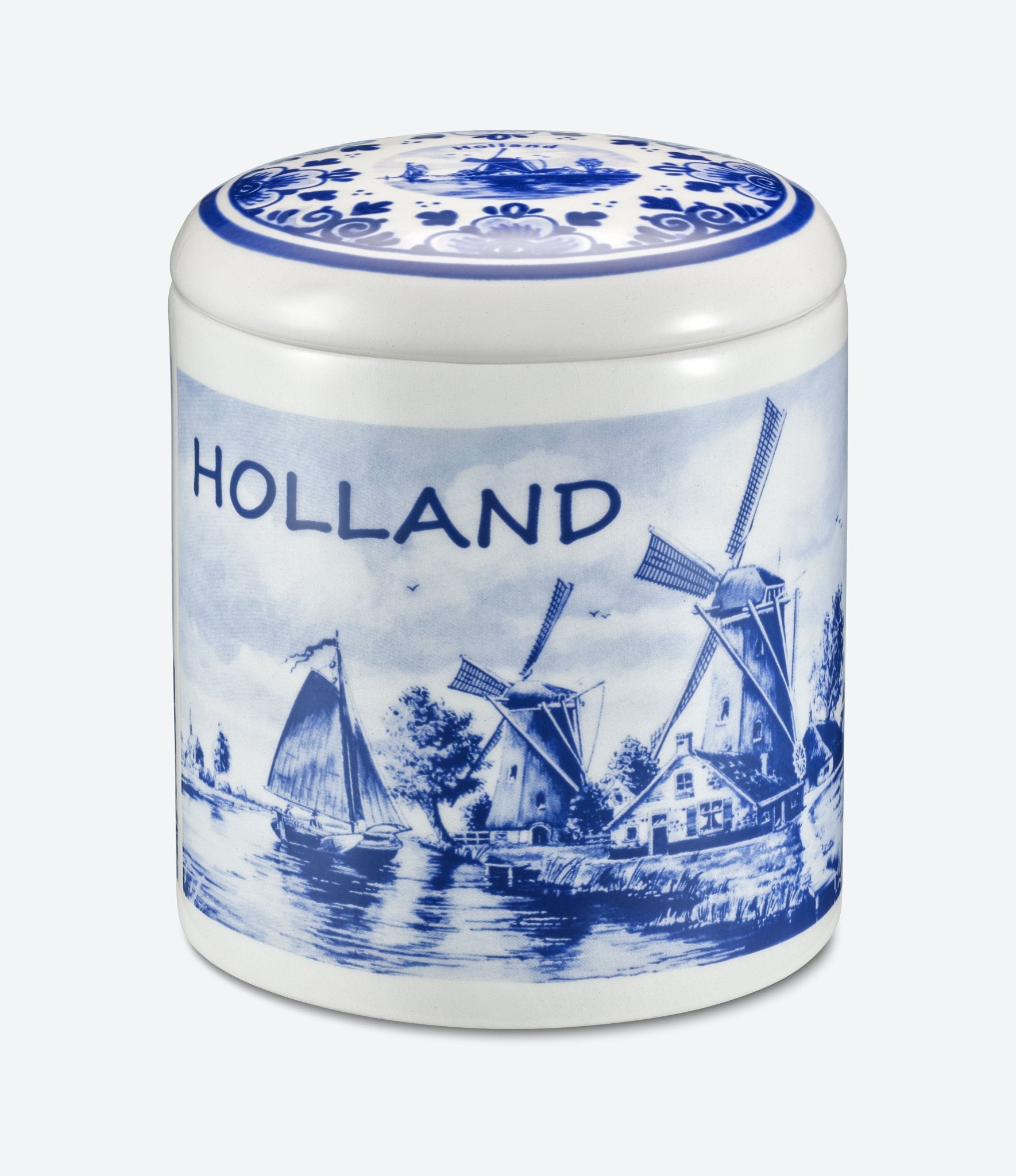 Delft Blue Jar 'Holland' - 1 jar with 10 pc - Hans Egstorf