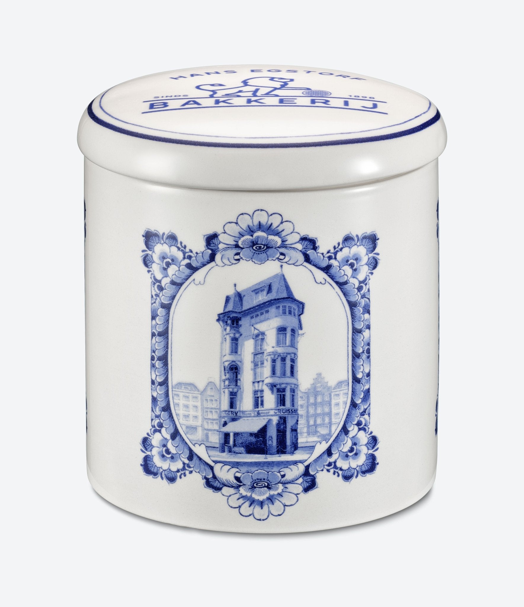 Delft Blue Jar 'Spuistraat 274' - 1 jar with 10 pc - Hans Egstorf